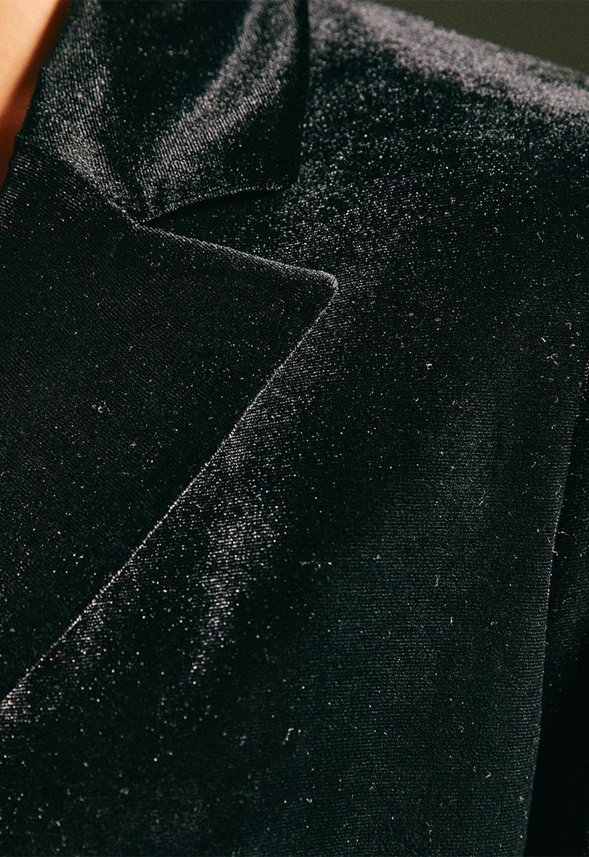 New Look - Velvet blazer - black