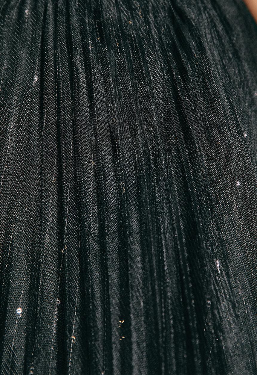 New Look - Sequin Tulle Midi Skirt- black