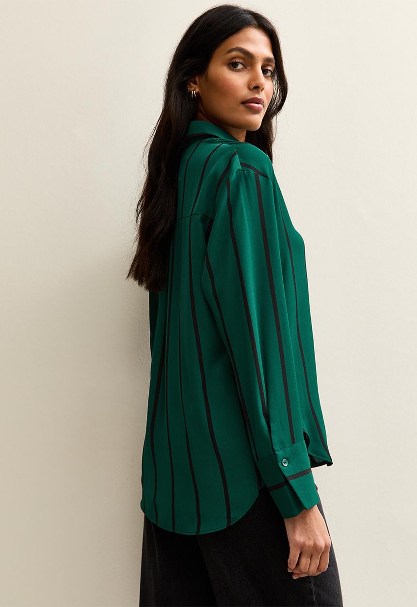 New Look - K nora animal li colin shirt - dk green