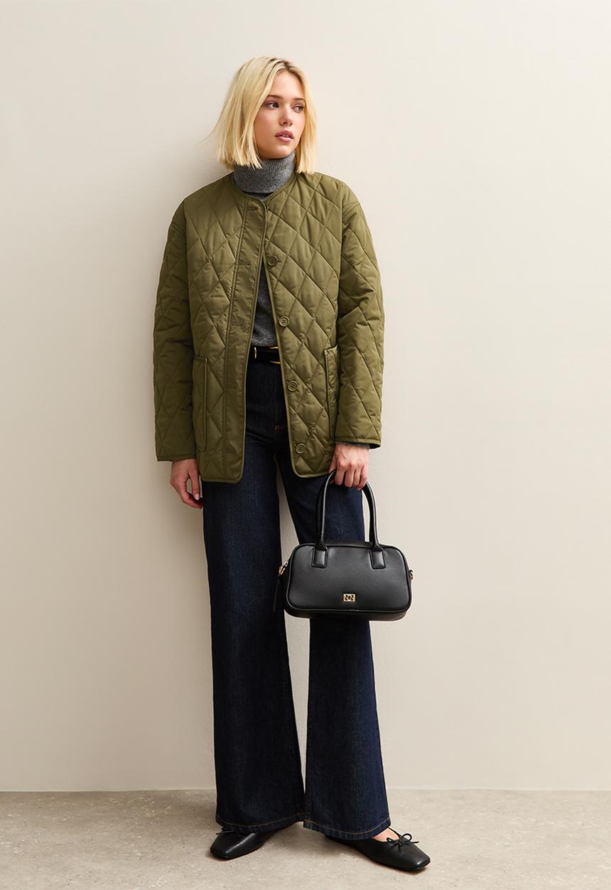 New Look - Quilted jacket - khaki