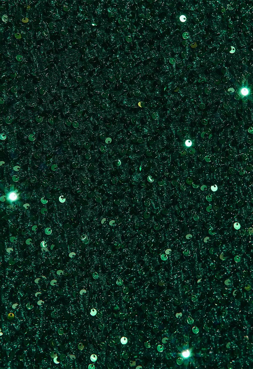 New Look - Go velvet sequin tee dress - green