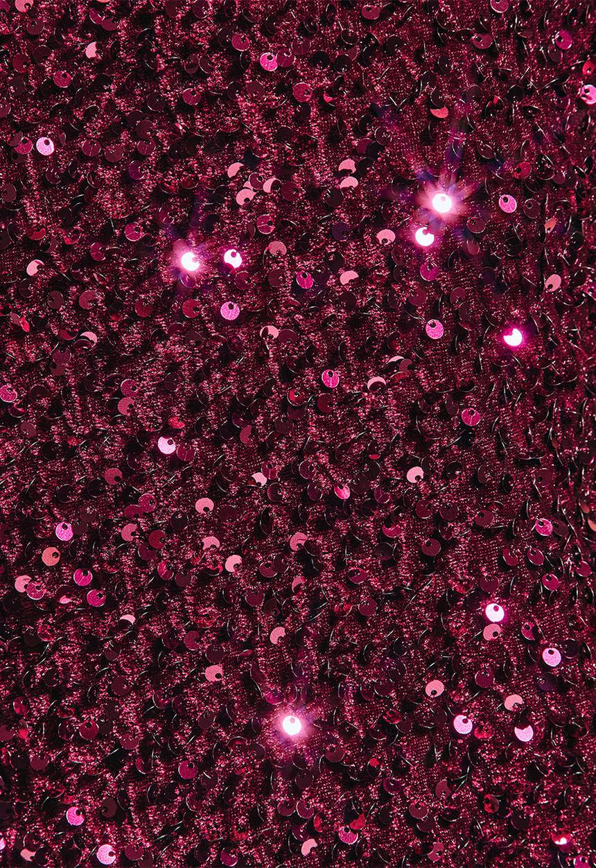 New Look - Go velvet sequin tee dress - dk burgundy