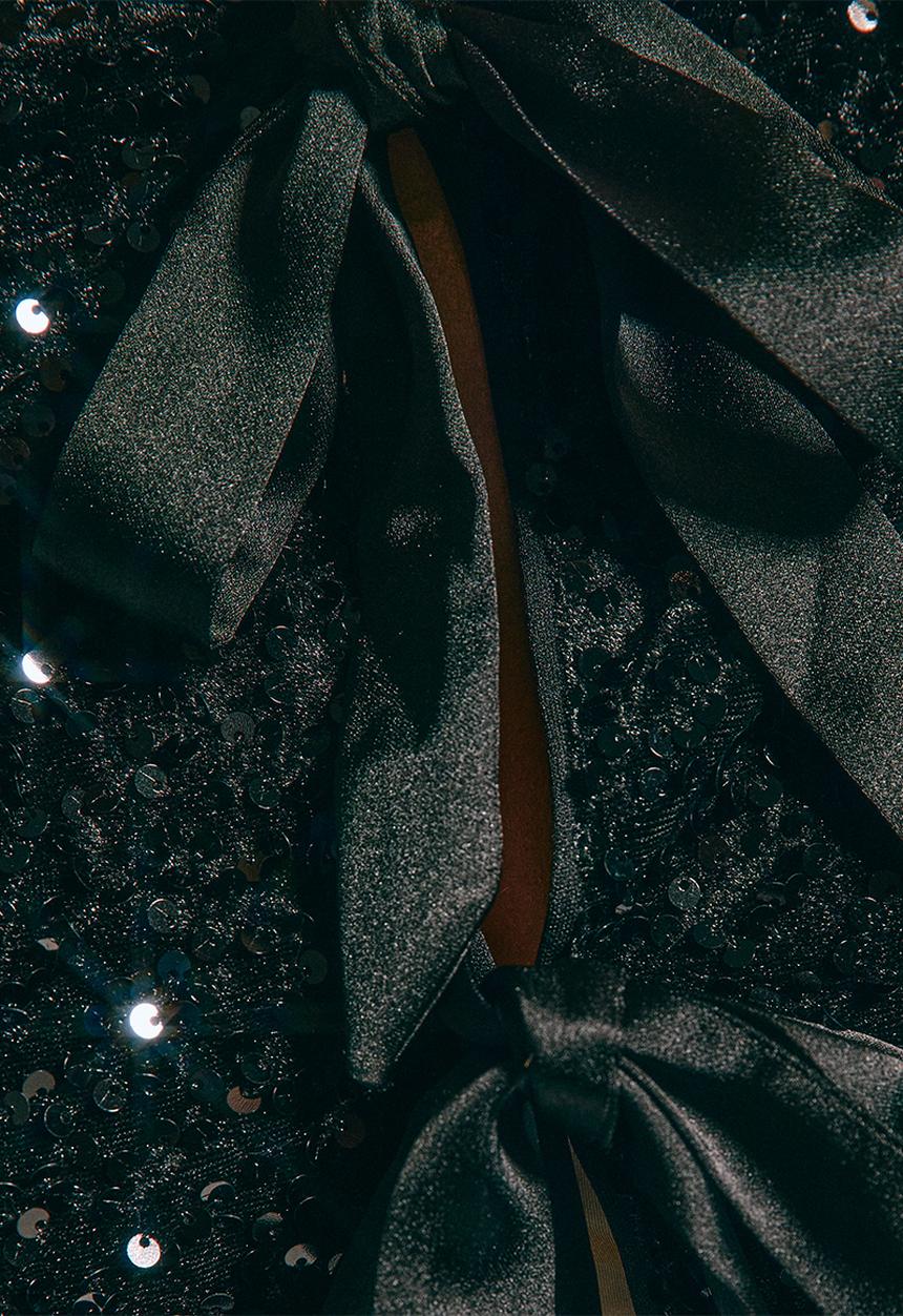 New Look - Go velvet  sequin fancy jacket - black