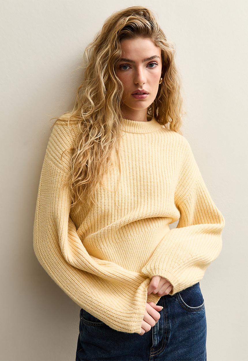 New Look - Collared knit jumper - lt yellow