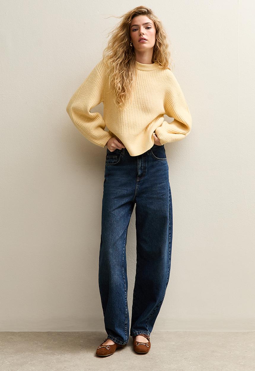 New Look - Collared knit jumper - lt yellow