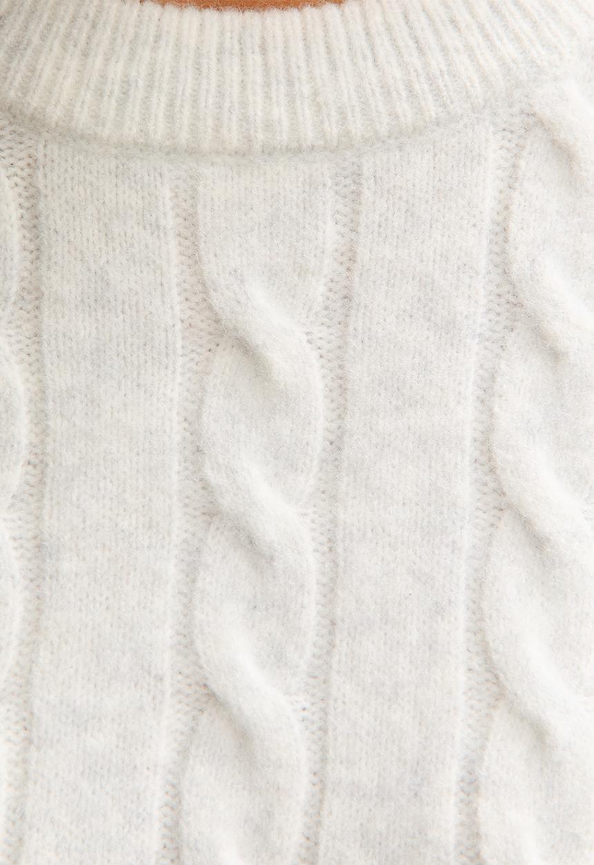 New Look - Cable jumper - lt grey