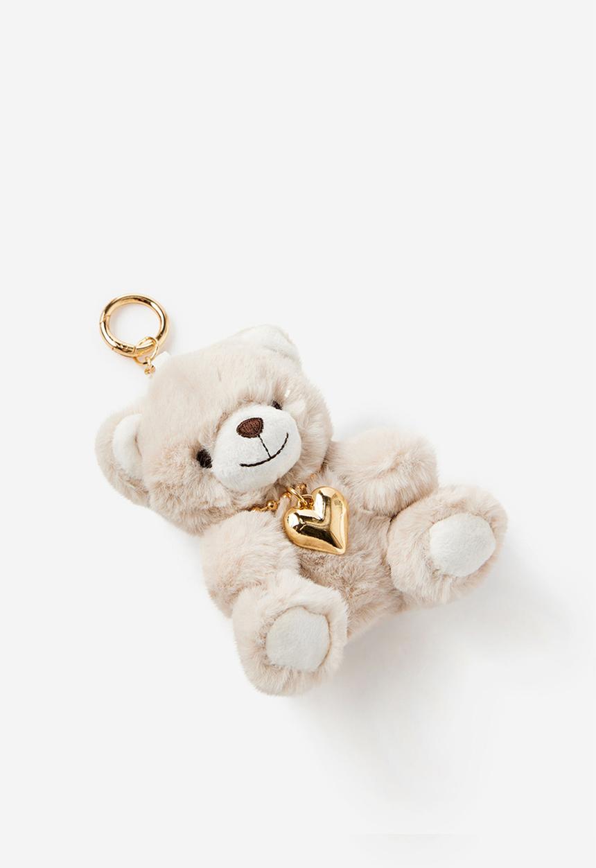 Cotton On - Brooklyn Bag Charm - Rainy Day/Teddy Bear