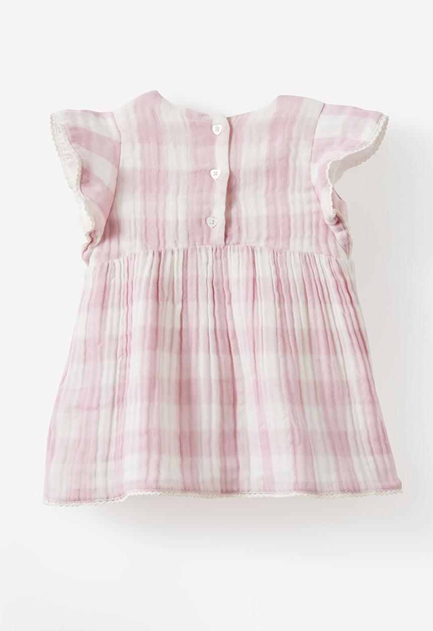 Cotton On - Organic Cotton Cheesecloth Dress - Thistle/Gingham