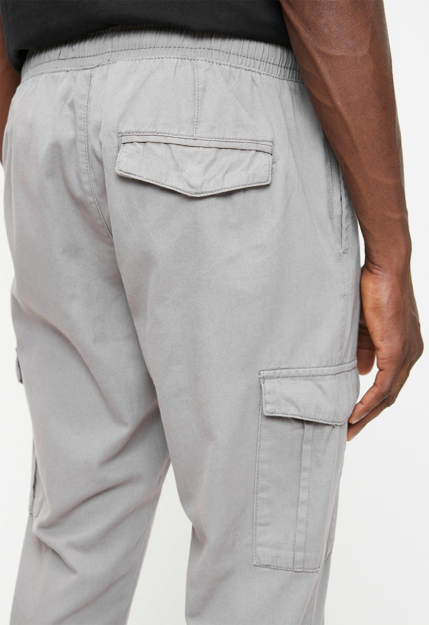 Brave Soul - Cotton Twill Cuff Pant - Dark Grey