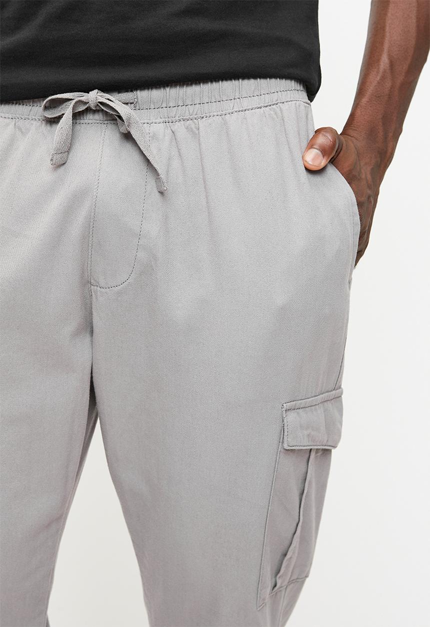 Brave Soul - Cotton Twill Cuff Pant - Dark Grey