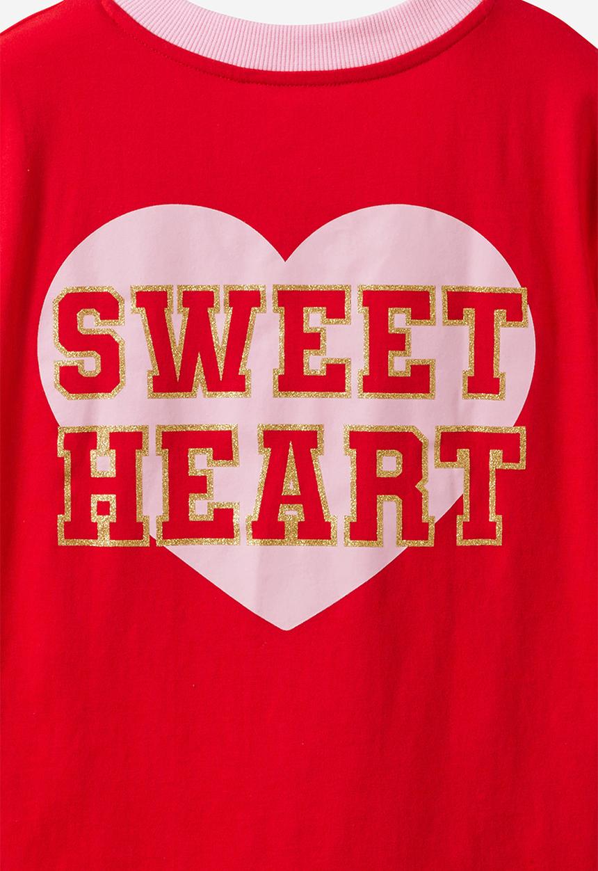 Cotton On - Livvy Lux Short Sleeve Tee - Varsity Red/Sweet Heart Club