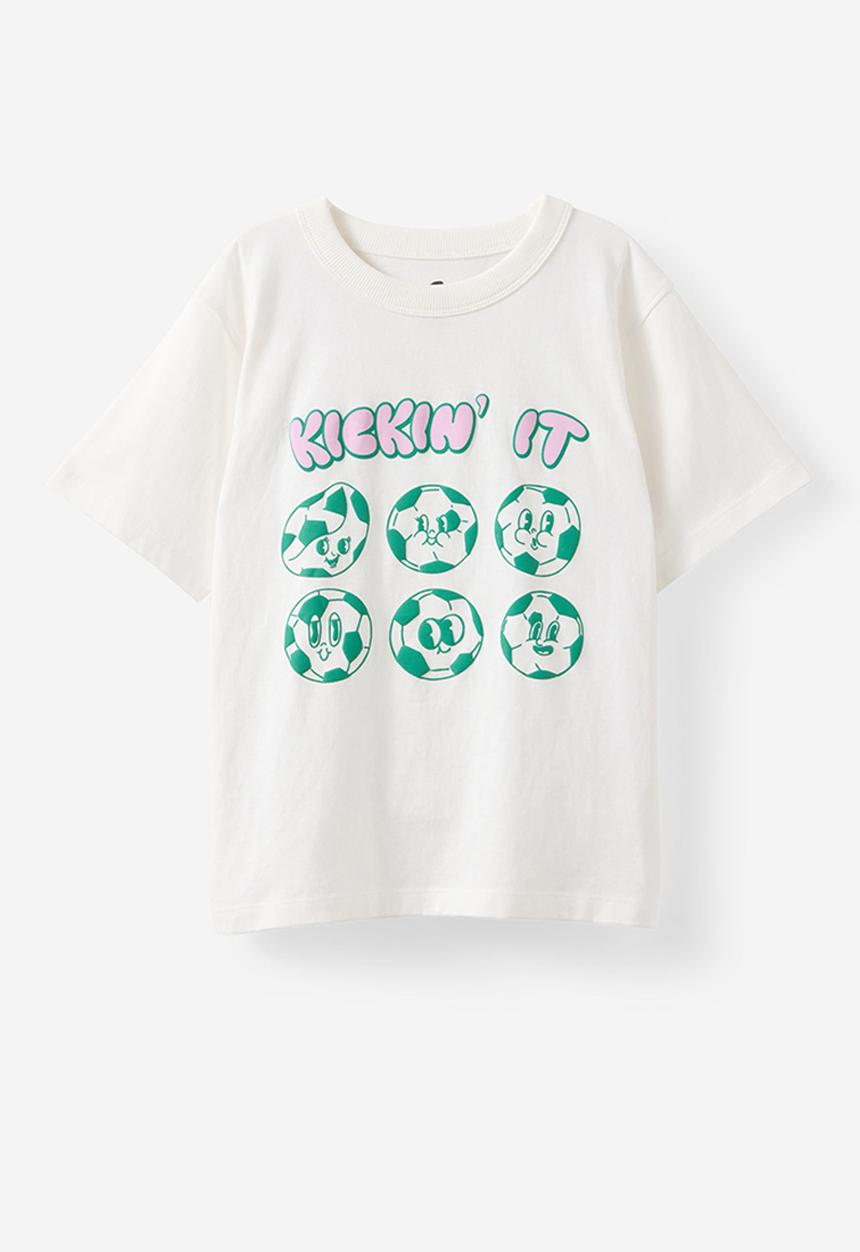 Cotton On - Poppy Oversize Graphic Print Tee - Vanilla/Kickin It