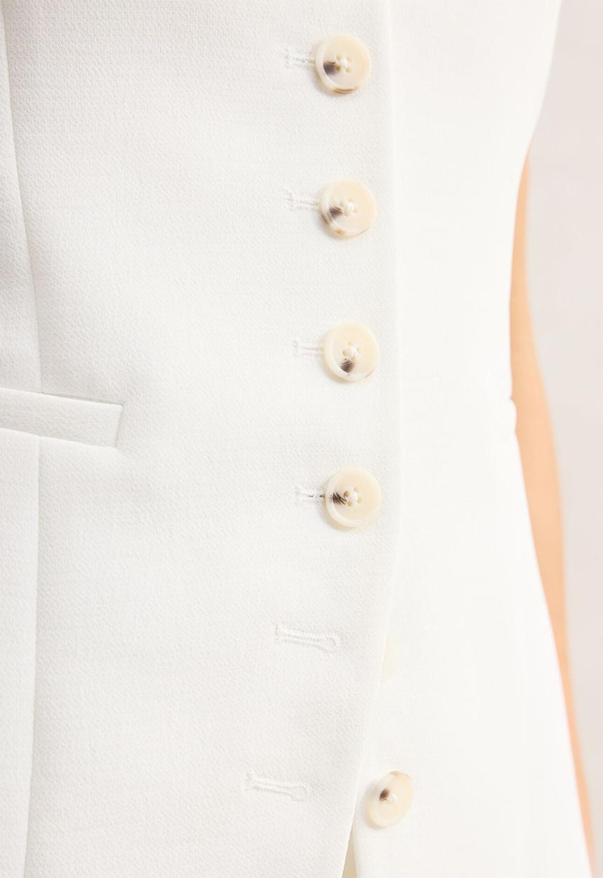 Forever New - Ayla contrast waistcoat in porcelain 
