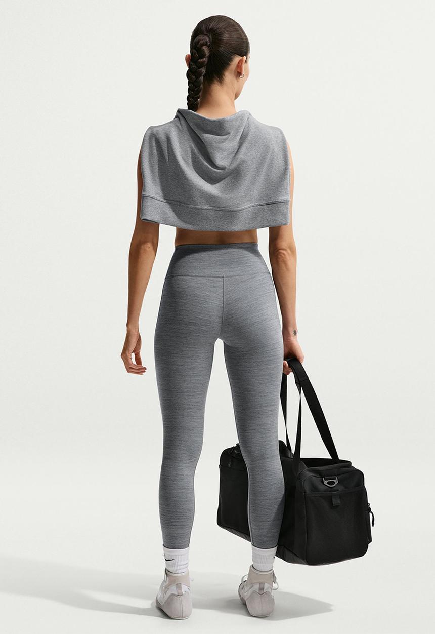 Nike - W Nk Df One Hr 7/8 Tight Useam - Smoke Grey/Htr/White