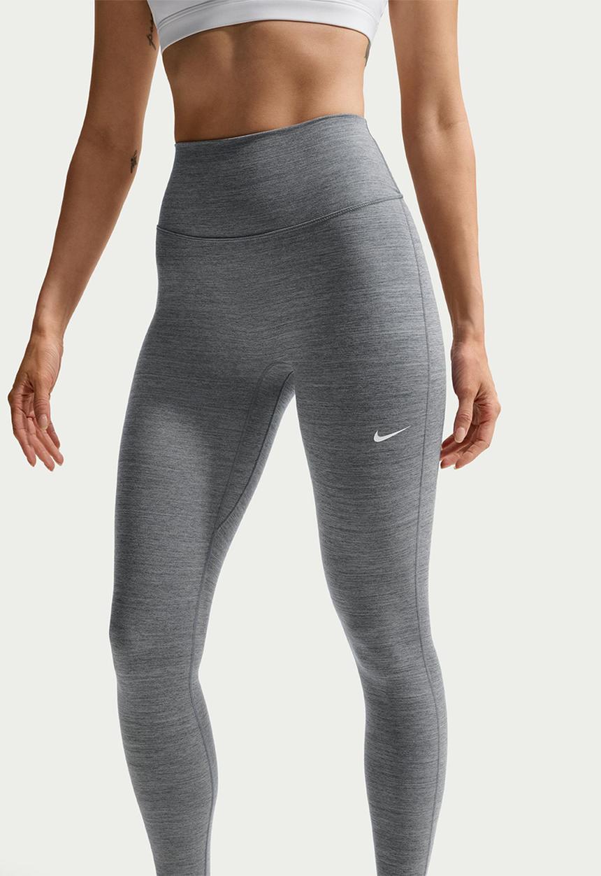 Nike - W Nk Df One Hr 7/8 Tight Useam - Smoke Grey/Htr/White