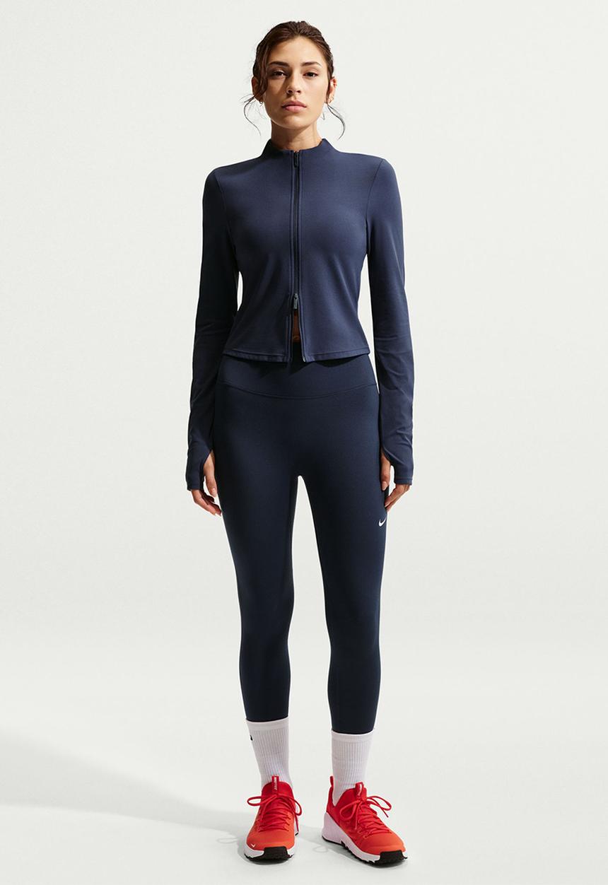 W Nk Df One Hr 7/8 Tight Useam - Midnight Navy/White