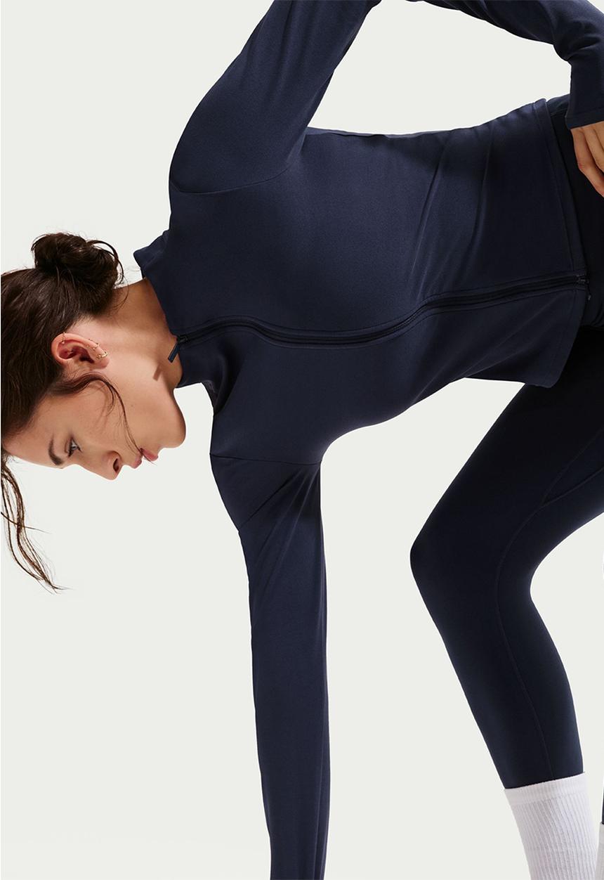 Nike - Nike One Women's High-Waisted 7/8 Leggings - Midnight Navy/White