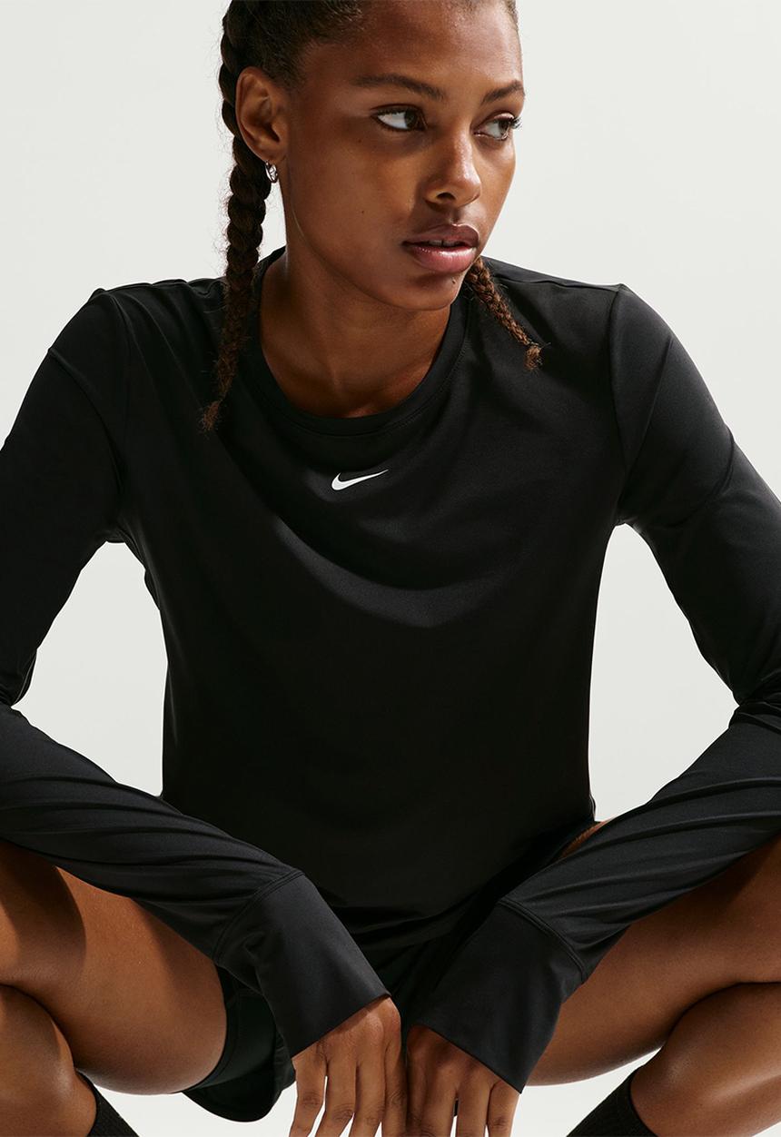 Nike - W Nk One Classic Df Ls Top - Black/White