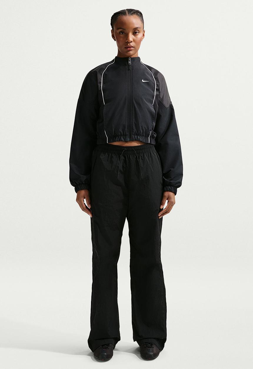 Nike - W Nsw Shrunken Trk Jkt Mod - Black/Black/Black/Sail