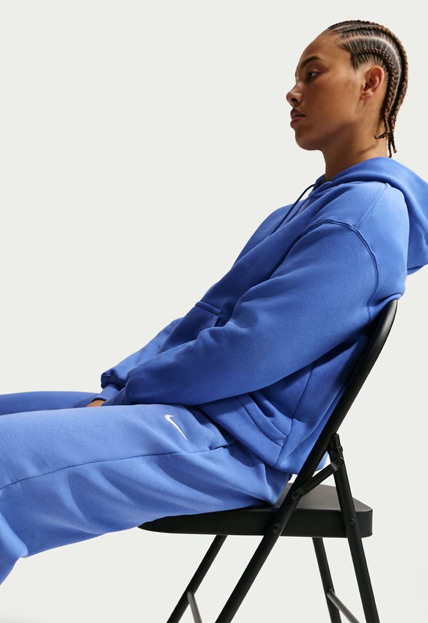 Nike - W Nsw Phnx Flc Hr Os Pant 2 - Lt Medium Blue/Sail