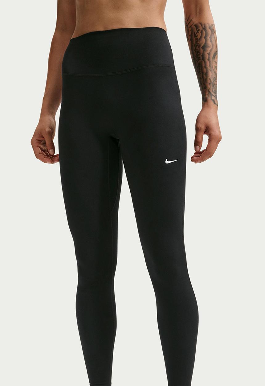 Nike - Nike One Seamless Front Women's High-Waisted Full-Length Leggings - Black/White