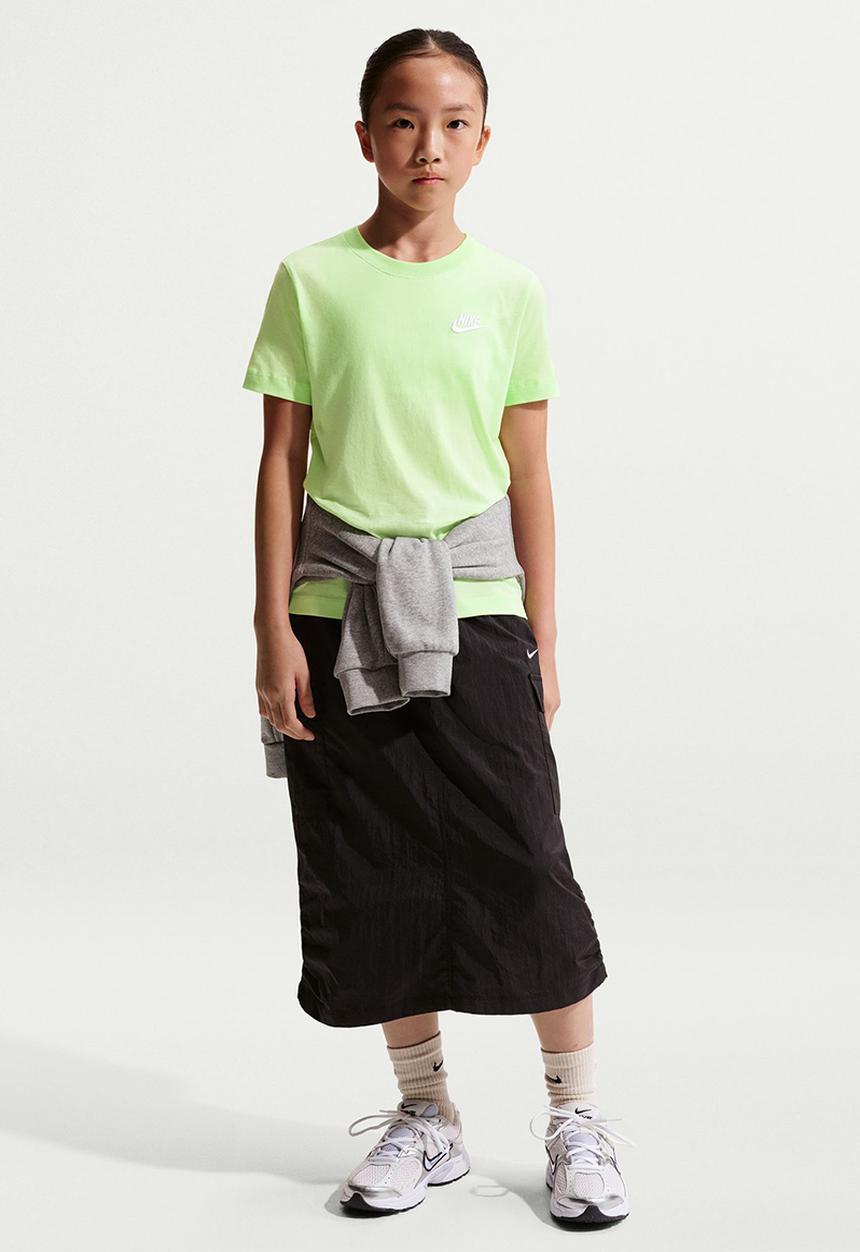 Nike - K nsw tee emb futura lbr - lt liquid lime