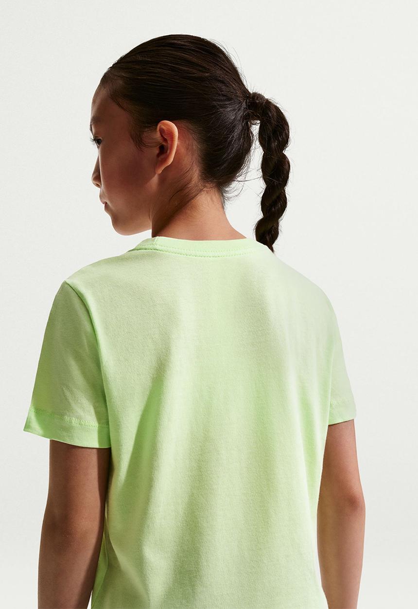 Nike - K nsw tee emb futura lbr - lt liquid lime