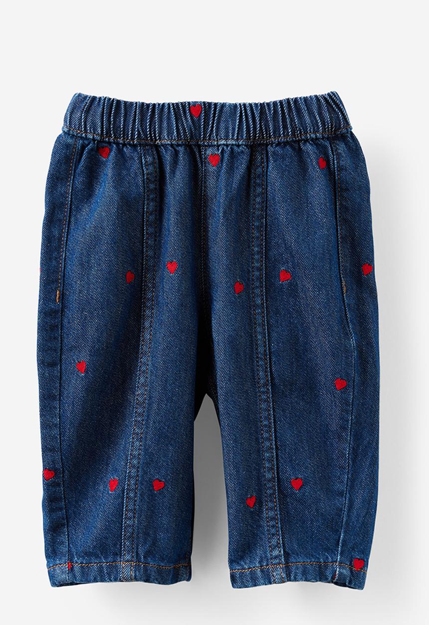Cotton On - Jordan Barrel Denim Jean - Cable Beach Wash/Heart
