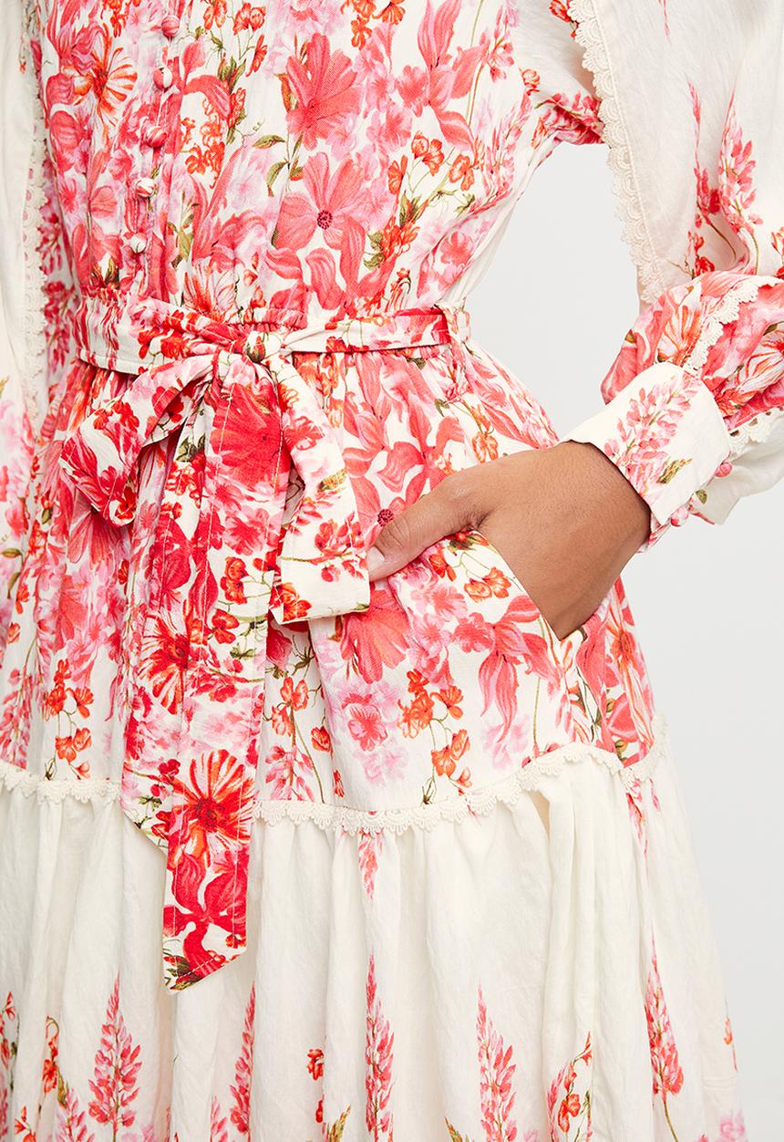 MILLA - Red floral mini dress - multi 