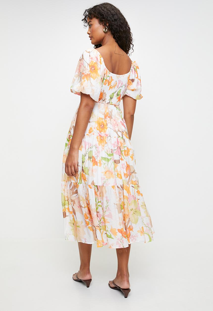 MILLA - Floral tiered midi dress - floral