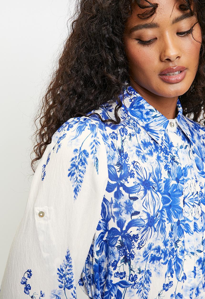 MILLA - blue floral mini dress - blue 