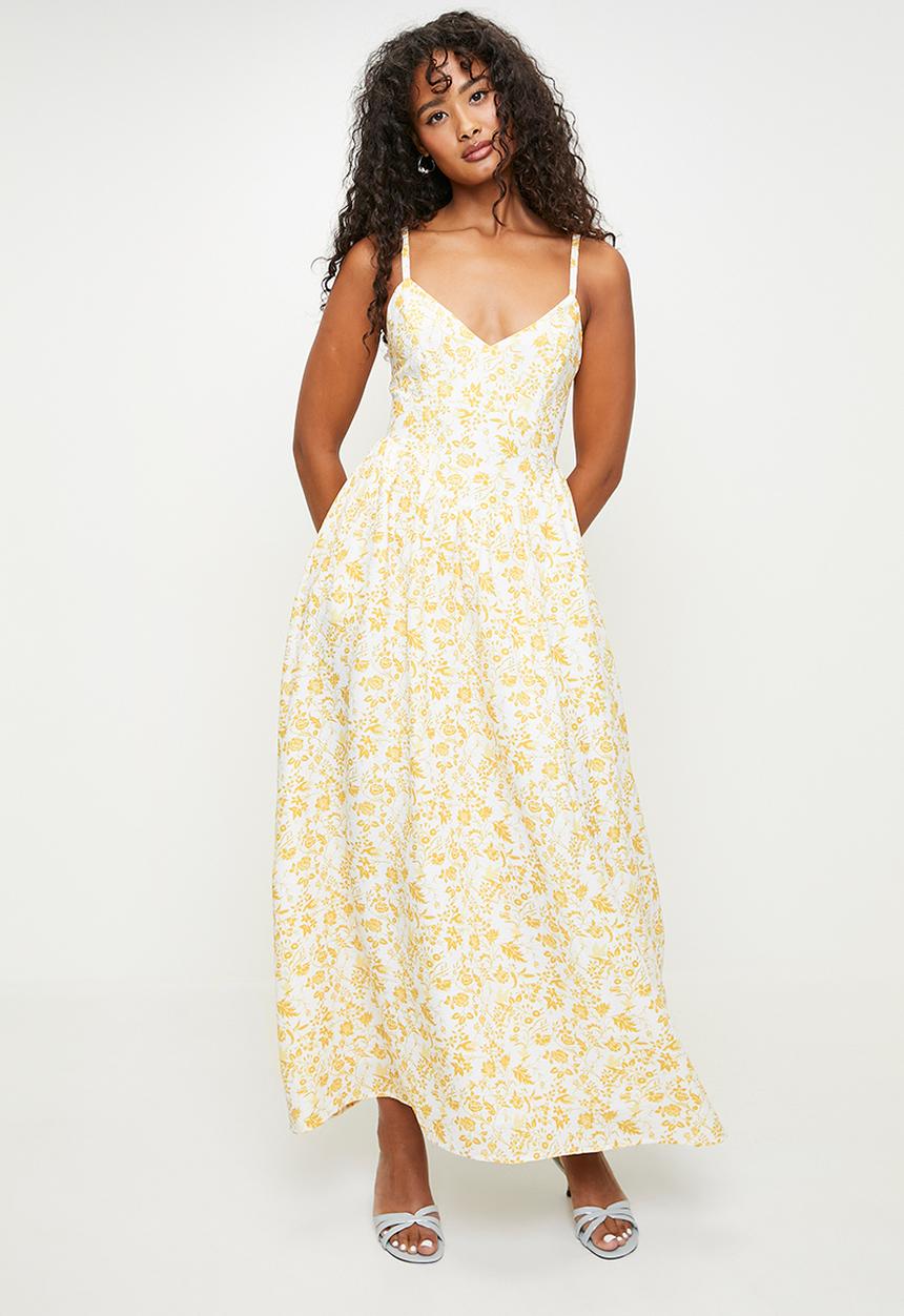 MILLA - Yellow floral Maxi dress - yellow