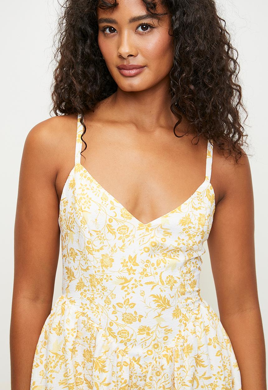 MILLA - Yellow floral Maxi dress - yellow