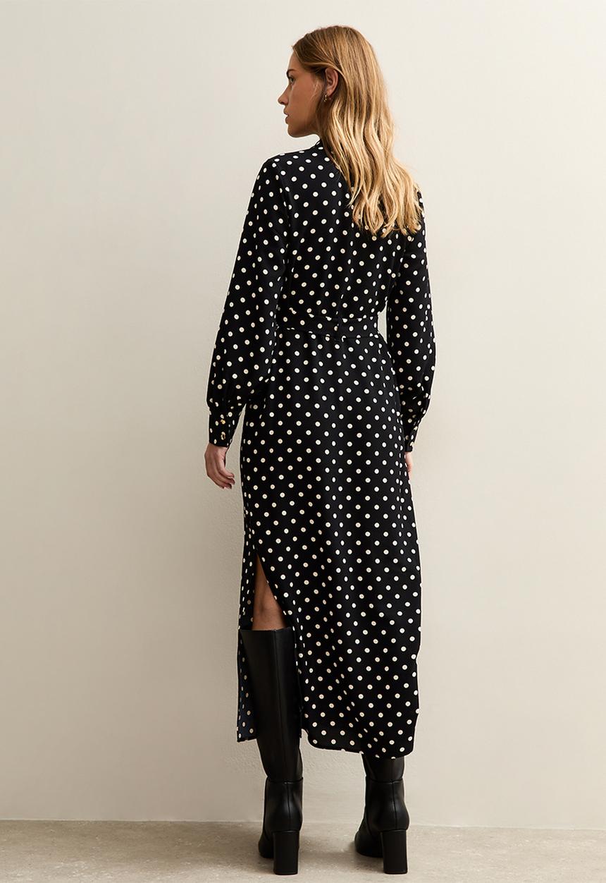 New Look - Jill spot shirt - black