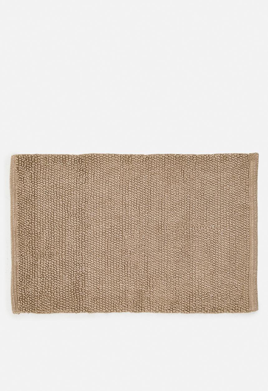 Sixth Floor - Handwoven cotton bathmat - stone