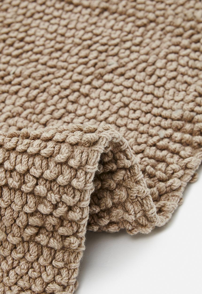 Sixth Floor - Handwoven cotton bathmat - stone