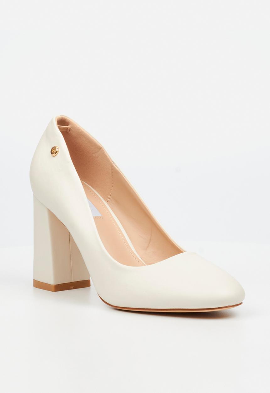 Miss Black - Nell 1 pump block heel  - white