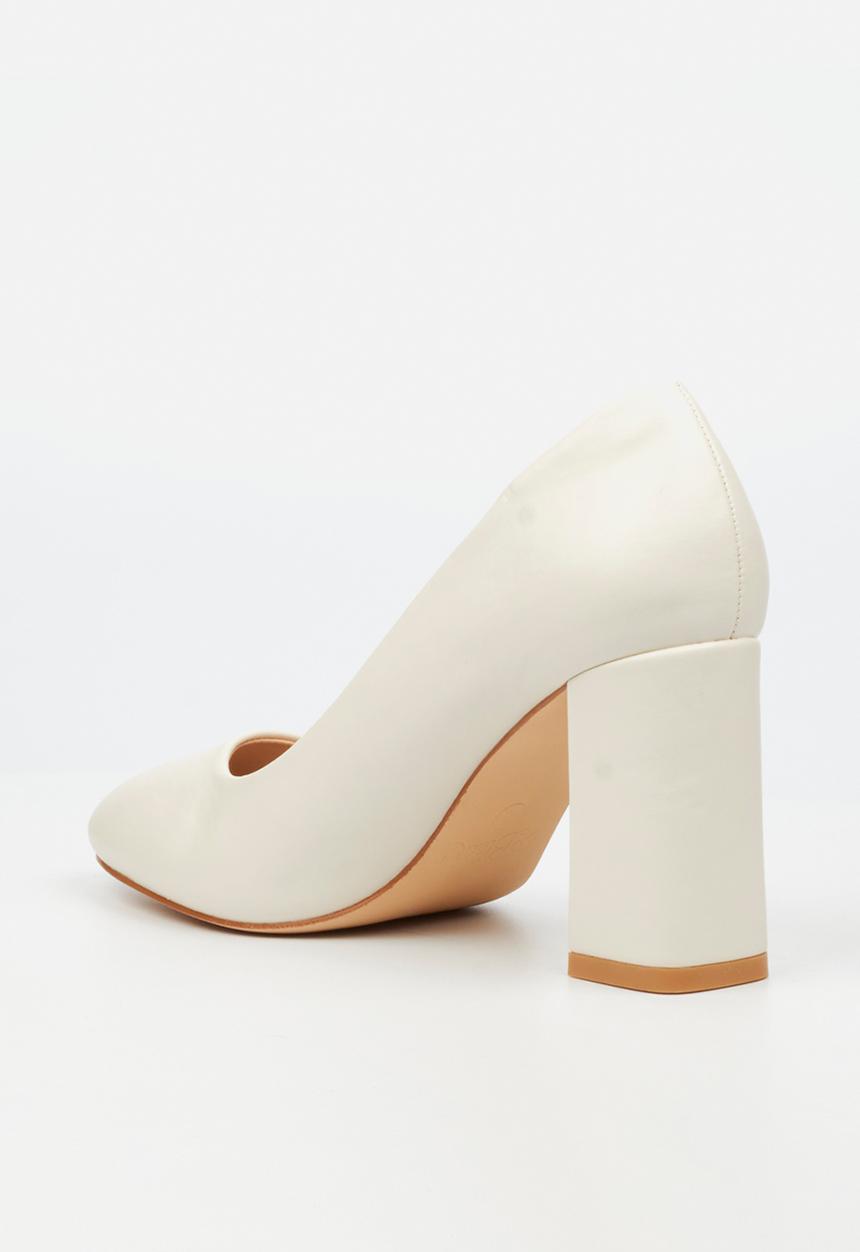 Miss Black - Nell 1 pump block heel  - white