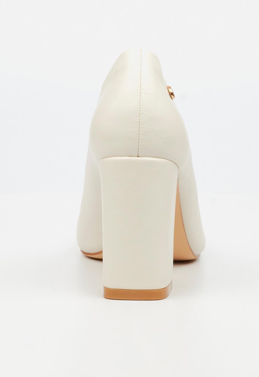 Miss Black - Nell 1 pump block heel  - white