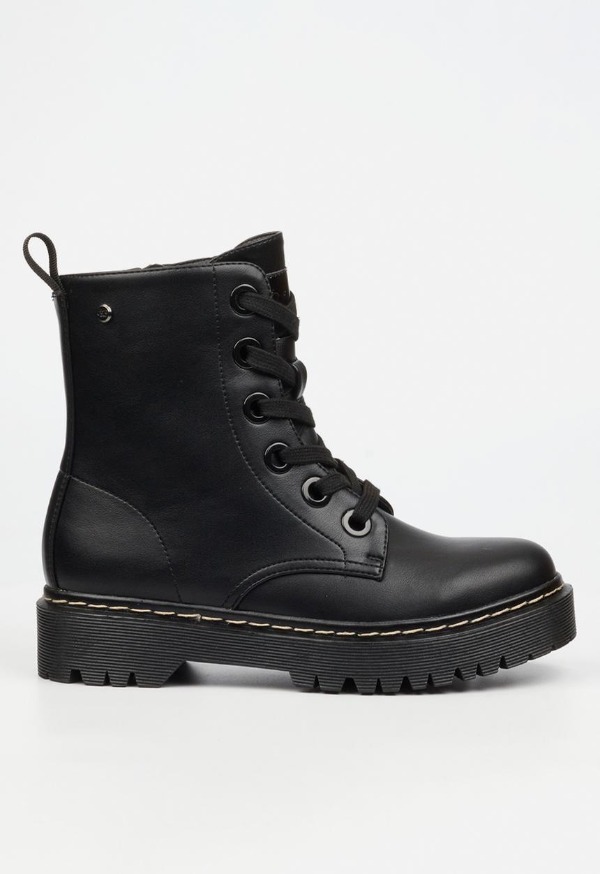 Miss Black - Nirvana 4 lace up flatform ankle boot - black