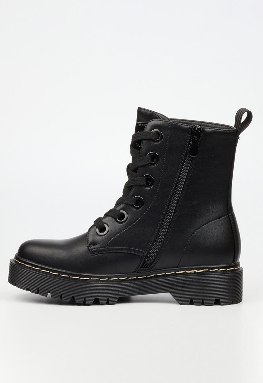 Miss Black - Nirvana 4 lace up flatform ankle boot - black