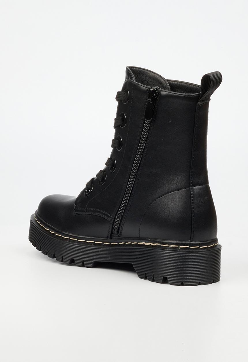 Miss Black - Nirvana 4 lace up flatform ankle boot - black