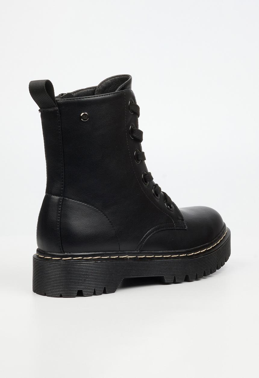 Miss Black - Nirvana 4 lace up flatform ankle boot - black