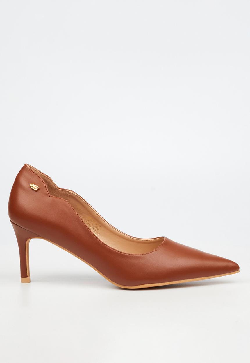 Miss Black - Nola 6 scallow low heel - tan