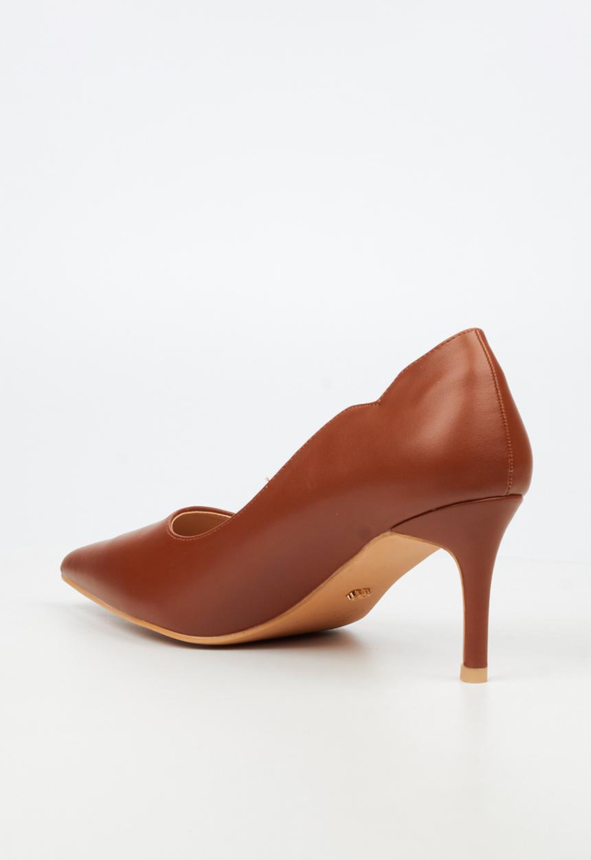 Miss Black - Nola 6 scallow low heel - tan