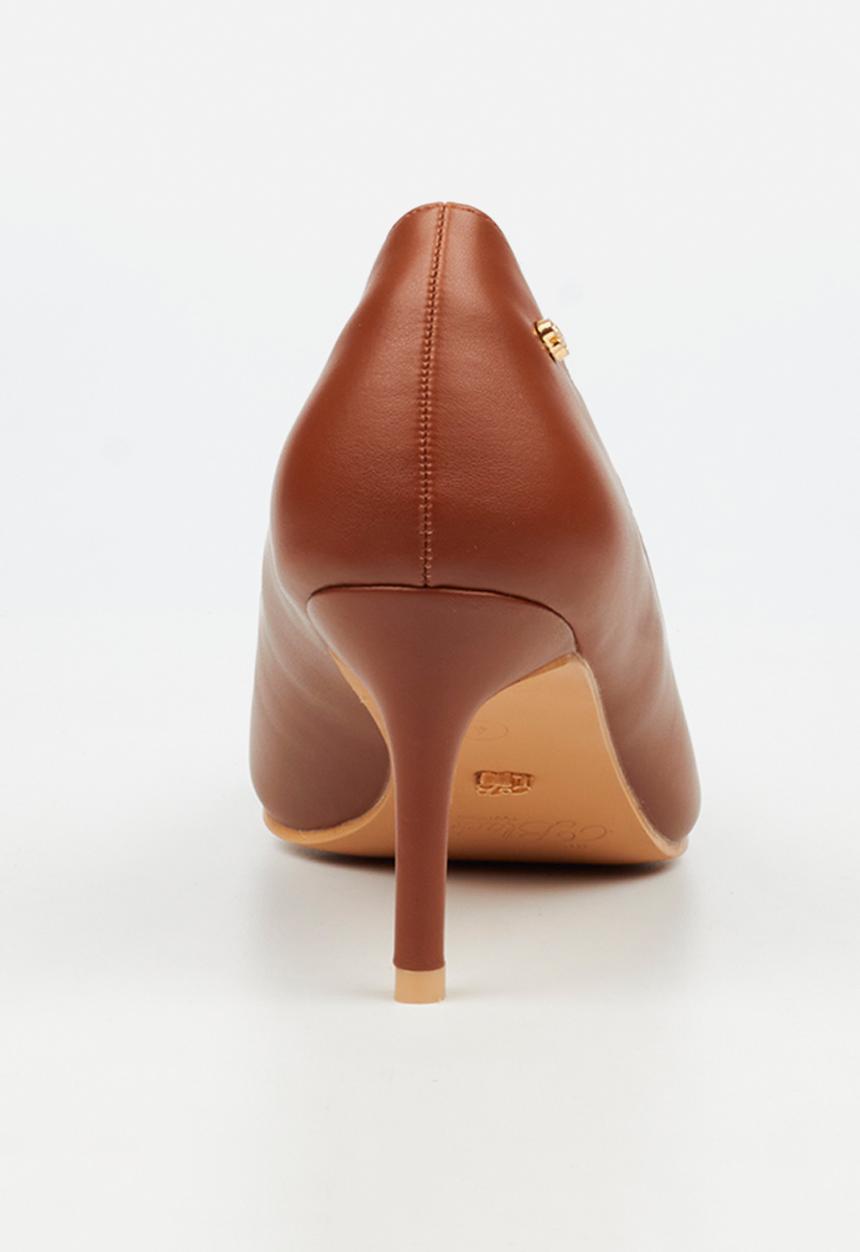 Miss Black - Nola 6 scallow low heel - tan