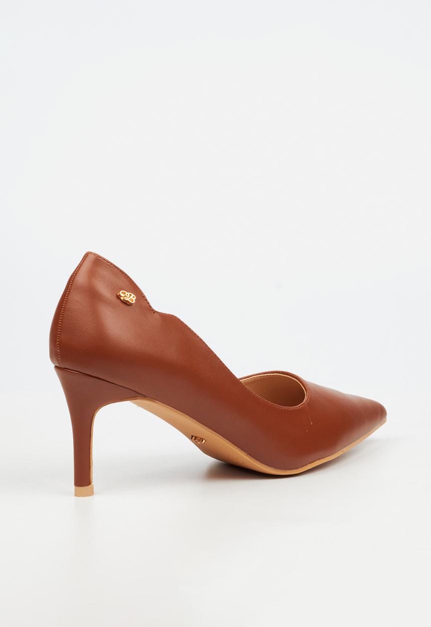 Miss Black - Nola 6 scallow low heel - tan