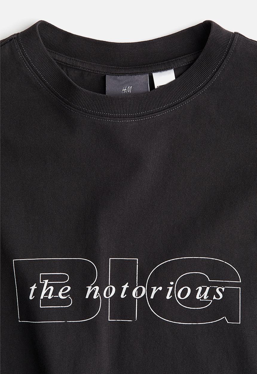 H&M - Oversized fit T-shirt - black/the notorious b.i.g