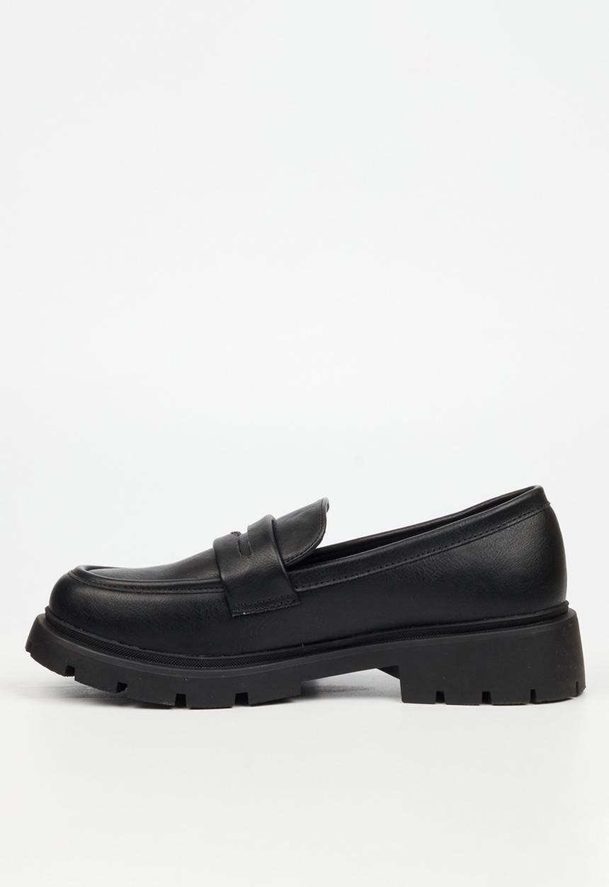 Miss Black - Tipsy 7 penny moc chunky derby - black