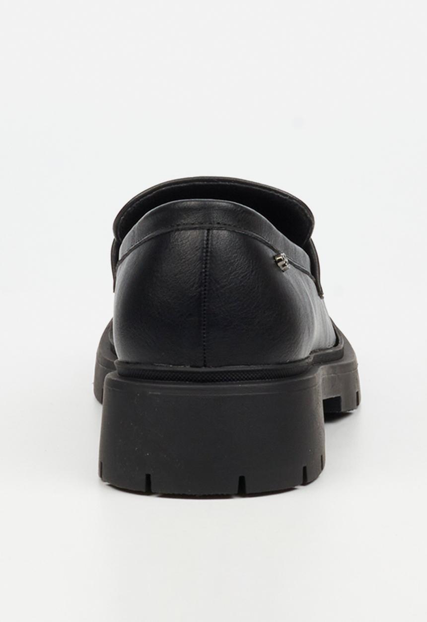 Miss Black - Tipsy 7 penny moc chunky derby - black